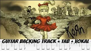 Korn - Freak On a Leash  [GUITAR BACKING TRACK + TAB for 6 string guitar]