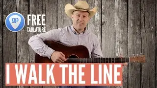 I WALK THE LINE -  Johnny Cash - Guitar lesson - intro