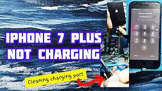 iphone 7 plus not charging || cleaning charging port #iphone