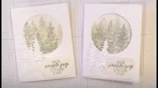 Sparkly White and Green Christmas Card