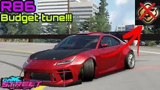 CarX Street | Budget drift tune for R86 without any gold parts | With full setup bodykits and engine