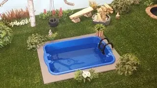 How to make a Doll Backyard Pool #2