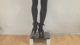 Girl crush laptop with high heels boots part 2