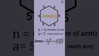 Area of hexagon #education #shorts  #maths #hexagon