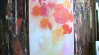 Как нарисовать цветы акрилом.