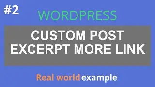 Wordpress custom post excerpt more link - removing default [...] from post excerpt