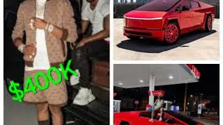 850HP PowerHouse: LIL BABY'S Custom Red Tesla Truck