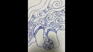Рисуем Пляж.Раскраска для детей . We draw the Beach