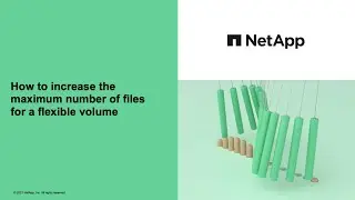How to increase the maximum number of files for a flexible volume