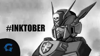 INKTOBER 2021 Day 1 [Skull] Crossbone Gundam [TIMELAPSE]