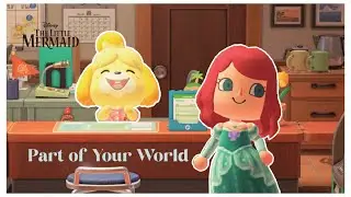 Isabelle Singing Part of Your World | The Little Mermaid Town Tune for Animal Crossing New Horizons