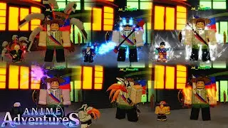 ALL UNITS WITH COSMETICS SHOWCASE IN ANIME ADVENTURES ROBLOX UPDATE 4
