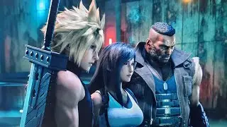 PS5 FINAL FANTASY VII REMAKE Cloud Tifa Barret Scene