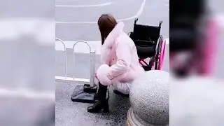 Polio Lady Struggling to Travel in City Roads | Handicapped Woman | Wheelchair Life