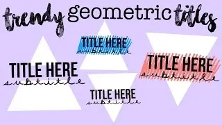 Geometric Triangle Titles | Green Screen