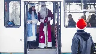 Новогодняя экскурсия на троллейбусе. ТЦ Рыба Андрей HD