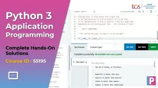 Python 3 Application Programming Hands-ON | Fresco Play Hands On Solution 
