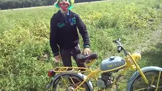 мопед рига 13 после покраски мотоприключения клоуна битбоксера