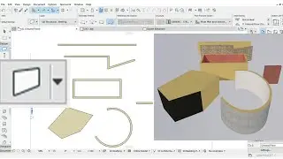 ArchiCAD tutorial for beginers: Wall tool setting and dashed lines for barza