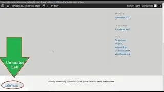 REMOVE UNWANTED LINK OR TEXT FROM  HOMEPAGE OF WORDPRESS WEBSITE