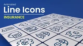 50 Animated Insurance Line Icons - After Effects