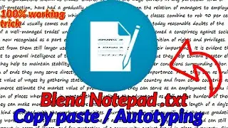 JPEG to Blend Notepad conversion autotyper / Copy paste *TRICK* 100% working 