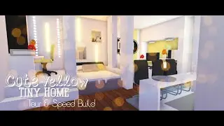 Cute Yellow Tiny Home || Tour and Speed Build || Roblox Adopt Me