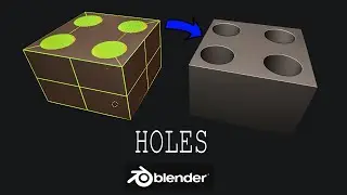 CUT HOLES in Objects in Blender in 1 minute
