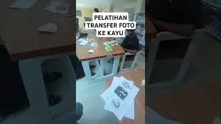 TRANSFER FOTO KE KAYU | PELATIHAN #ideusaha #woodcraft #shorts #pelatihan #souvenir