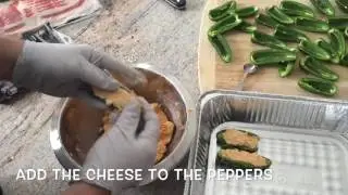 Smoked bacon wrapped jalapeno peppers