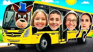 Gatinha das Artes e seus amigos ensinam as REGRAS do ÔNIBUS ESCOLAR | Gatinha das Artes