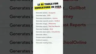 12 AI Tools for Educators in 2024