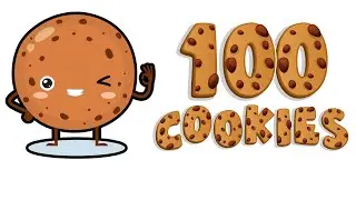 1 to 100 counting in english with Cookies (100th day of school activities) Count to ONE HUNDRED