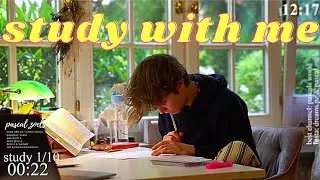 LIVE | 12-HOUR study with me (Part 1) 📚🌧 rain sounds & pomodoro timer 60 & 10