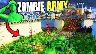 Can Army Men Siege ZOMBIE FORTRESS Death Walls?! - Attack on Toys: Endless Waves