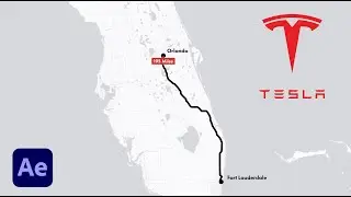 Create a TESLA Map Animation in Adobe After Effects