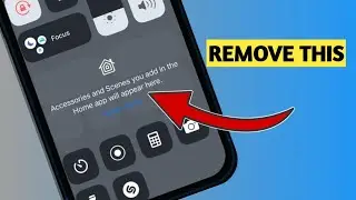 Remove Accessories And Scenes you add in the Home App will appear here Control Center iphone