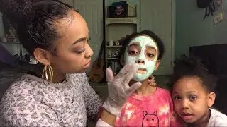 ASMR | Face Mask Application | Hair Brushing Ft My Little Sister