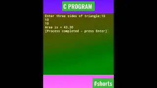 Program to calculate area of triangle by Heron's formula 