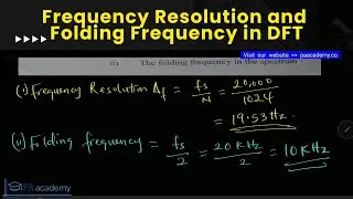 How to Find Frequency Resolution, Folding Frequency in Spectrum in DFT. Discrete Fourier Transform
