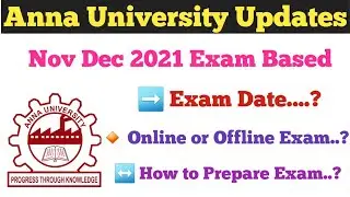 Anna University Nov Dec 2021 Exam Based Updates @Htsuniquecorner