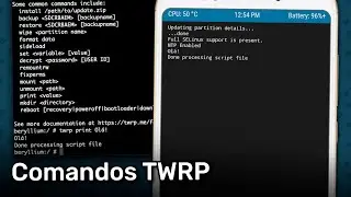 Alguns comandos do TWRP