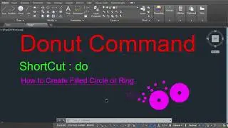 Donut Command In AutoCAD In Hindi