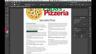 Illustrator Menu Project - Paragraph Styles
