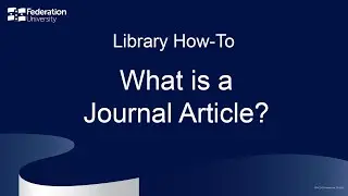 What is a journal article?