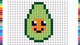 Как нарисовать авокадо по клеточкам. How to draw avocado by pixels