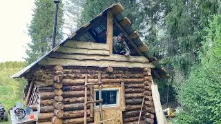 ЗАКРЫВАЕМ ФРОНТОНЫ В ИЗБЕ САМОДЕЛЬНЫМИ ДОСКАМИ ИЗ ВАЛЕЖНИКА