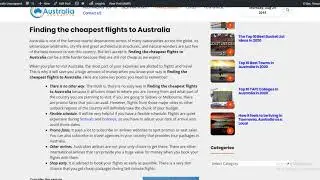 Finding The Vheapest Flight To Australia