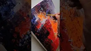 Abstract Painting Technique 🤩🤩🤩 #abstractpainting #acrylicpainting #shorts #satisfyingart