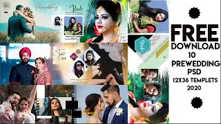 2020 BEST PRE WEDDING 12x36 PSD 10 PSD  P 1  | 12x36 Pre Wedding Album PSD | Templates FREE Download